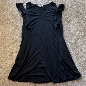 Elegant Black Cold Shoulder Dress